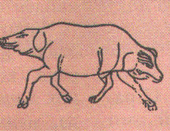 Двуглавый Бинфен. Иллюстрация из книги Каталога морей и гор