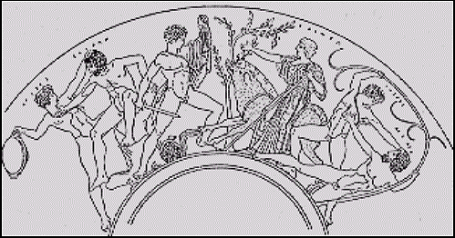 Подвиги Тесея. Слева направо: Тесей и Скирон, Тесей убивает кромионскую свинью, Тесей и Синид